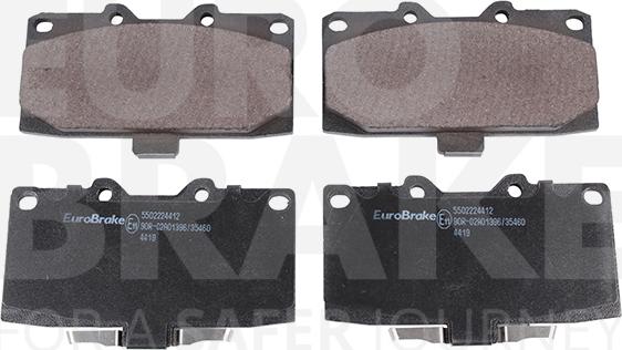 Eurobrake 5502224412 - Kit de plaquettes de frein, frein à disque cwaw.fr