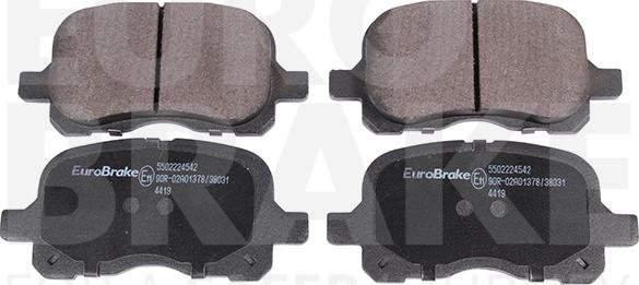 Eurobrake 5502224542 - Kit de plaquettes de frein, frein à disque cwaw.fr