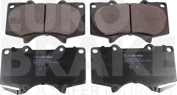 Eurobrake 5502224569 - Kit de plaquettes de frein, frein à disque cwaw.fr