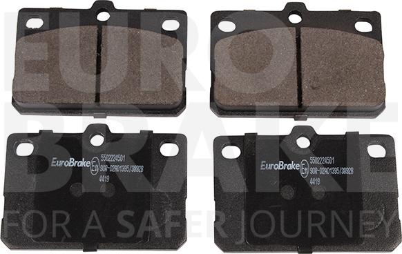 Eurobrake 5502224501 - Kit de plaquettes de frein, frein à disque cwaw.fr