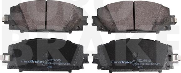 Eurobrake 55022245104 - Kit de plaquettes de frein, frein à disque cwaw.fr