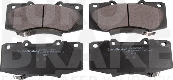 Eurobrake 55022245100 - Kit de plaquettes de frein, frein à disque cwaw.fr