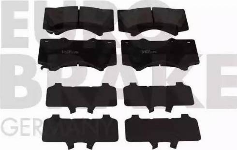 Eurobrake 55022245103 - Kit de plaquettes de frein, frein à disque cwaw.fr