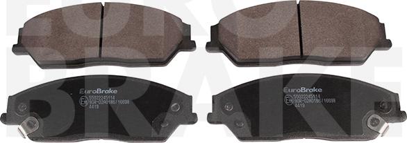 Eurobrake 55022245114 - Kit de plaquettes de frein, frein à disque cwaw.fr