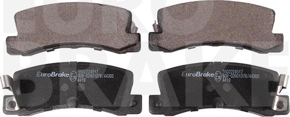 Eurobrake 5502224517 - Kit de plaquettes de frein, frein à disque cwaw.fr