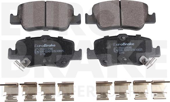 Eurobrake 5502224586 - Kit de plaquettes de frein, frein à disque cwaw.fr