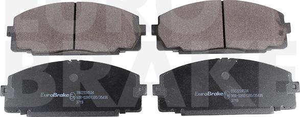 Eurobrake 5502224534 - Kit de plaquettes de frein, frein à disque cwaw.fr