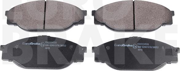 Eurobrake 5502224533 - Kit de plaquettes de frein, frein à disque cwaw.fr