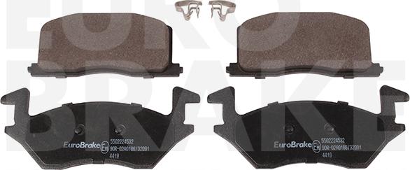 Eurobrake 5502224532 - Kit de plaquettes de frein, frein à disque cwaw.fr