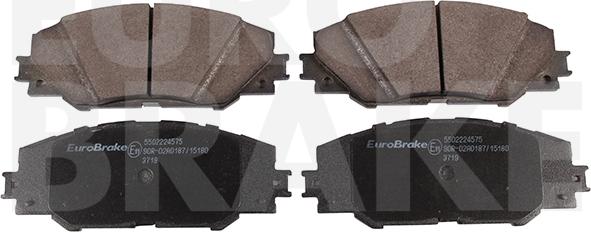 Eurobrake 5502224575 - Kit de plaquettes de frein, frein à disque cwaw.fr