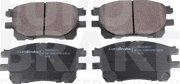 Eurobrake 5502224571 - Kit de plaquettes de frein, frein à disque cwaw.fr