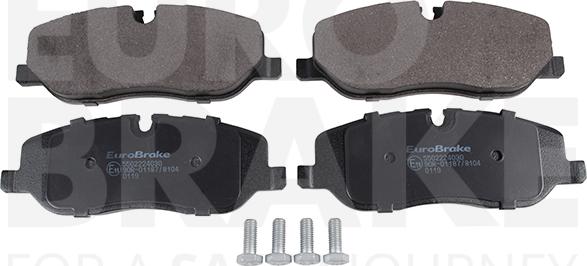 Eurobrake 5502224030 - Kit de plaquettes de frein, frein à disque cwaw.fr