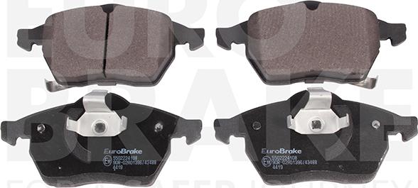 Eurobrake 5502224108 - Kit de plaquettes de frein, frein à disque cwaw.fr