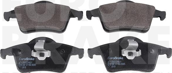 Eurobrake 5502224821 - Kit de plaquettes de frein, frein à disque cwaw.fr