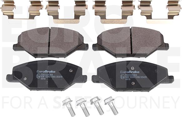 Eurobrake 5502224304 - Kit de plaquettes de frein, frein à disque cwaw.fr