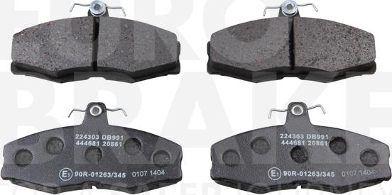 Eurobrake 5502224303 - Kit de plaquettes de frein, frein à disque cwaw.fr