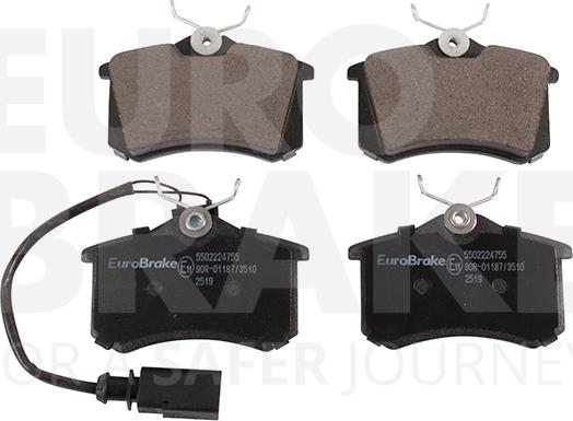 Eurobrake 5502224755 - Kit de plaquettes de frein, frein à disque cwaw.fr