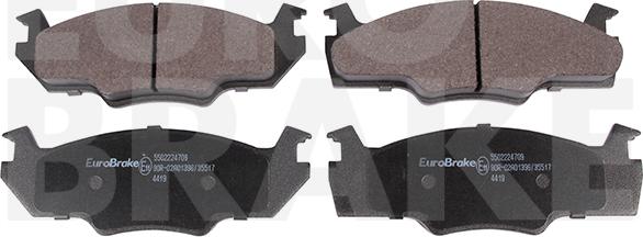 Eurobrake 5502224709 - Kit de plaquettes de frein, frein à disque cwaw.fr