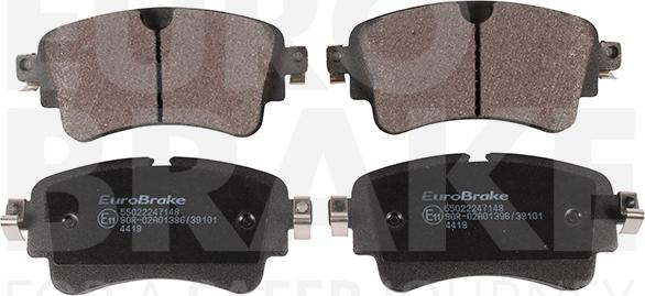 Eurobrake 55022247148 - Kit de plaquettes de frein, frein à disque cwaw.fr