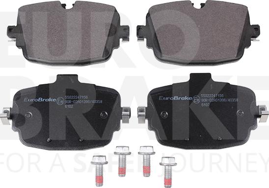 Eurobrake 55022247156 - Kit de plaquettes de frein, frein à disque cwaw.fr