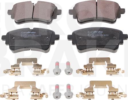 Eurobrake 55022247158 - Kit de plaquettes de frein, frein à disque cwaw.fr