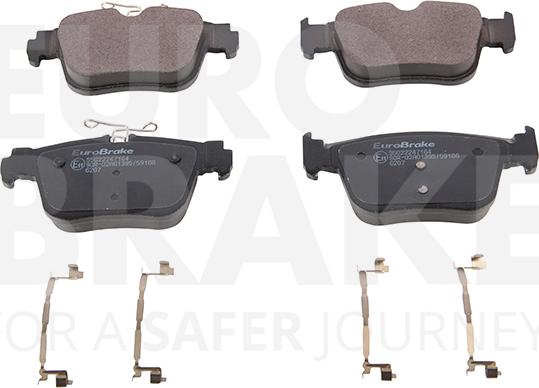 Eurobrake 55022247164 - Kit de plaquettes de frein, frein à disque cwaw.fr