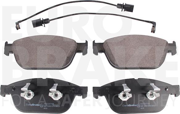 Eurobrake 55022247104 - Kit de plaquettes de frein, frein à disque cwaw.fr