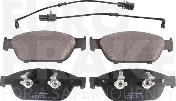 Eurobrake 55022247106 - Kit de plaquettes de frein, frein à disque cwaw.fr