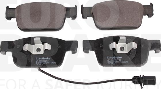 Eurobrake 55022247124 - Kit de plaquettes de frein, frein à disque cwaw.fr