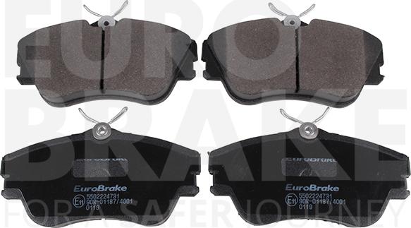 Eurobrake 5502224731 - Kit de plaquettes de frein, frein à disque cwaw.fr