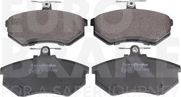 Eurobrake 5502224725 - Kit de plaquettes de frein, frein à disque cwaw.fr