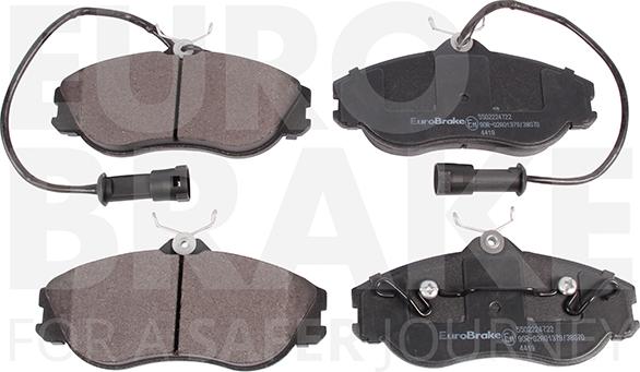 Eurobrake 5502224722 - Kit de plaquettes de frein, frein à disque cwaw.fr