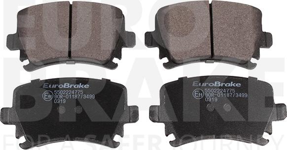 Eurobrake 5502224775 - Kit de plaquettes de frein, frein à disque cwaw.fr