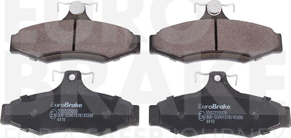 Eurobrake 5502225003 - Kit de plaquettes de frein, frein à disque cwaw.fr