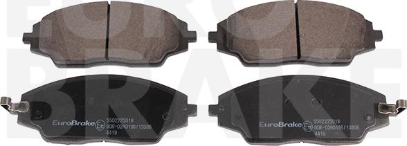 Eurobrake 5502225018 - Kit de plaquettes de frein, frein à disque cwaw.fr