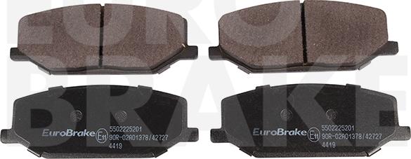 Eurobrake 5502225201 - Kit de plaquettes de frein, frein à disque cwaw.fr