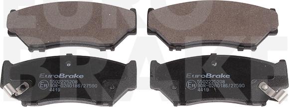 Eurobrake 5502225208 - Kit de plaquettes de frein, frein à disque cwaw.fr