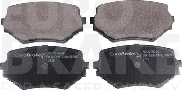 Eurobrake 5502225214 - Kit de plaquettes de frein, frein à disque cwaw.fr