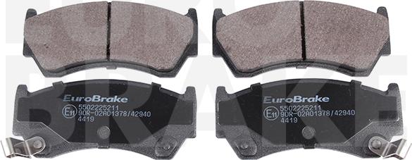 Eurobrake 5502225211 - Kit de plaquettes de frein, frein à disque cwaw.fr