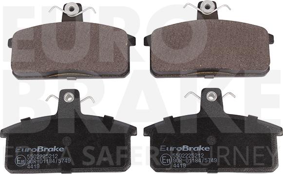 Eurobrake 5502225212 - Kit de plaquettes de frein, frein à disque cwaw.fr