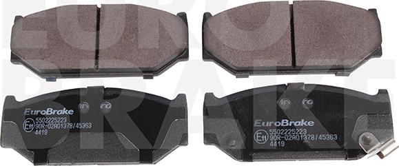 Eurobrake 5502225223 - Kit de plaquettes de frein, frein à disque cwaw.fr