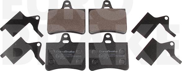 Eurobrake 5502221946 - Kit de plaquettes de frein, frein à disque cwaw.fr