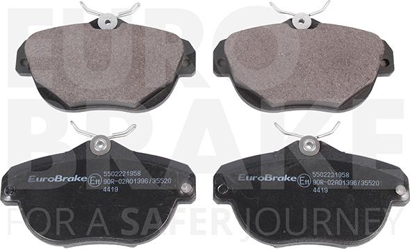 Eurobrake 5502221958 - Kit de plaquettes de frein, frein à disque cwaw.fr