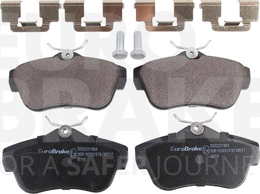 Eurobrake 5502221964 - Kit de plaquettes de frein, frein à disque cwaw.fr