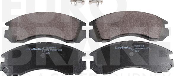 Eurobrake 5502221965 - Kit de plaquettes de frein, frein à disque cwaw.fr