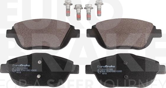 Eurobrake 5502221966 - Kit de plaquettes de frein, frein à disque cwaw.fr