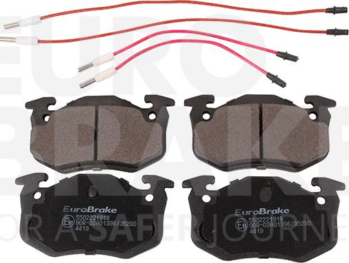 Eurobrake 5502221918 - Kit de plaquettes de frein, frein à disque cwaw.fr