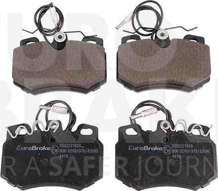 Eurobrake 5502221924 - Kit de plaquettes de frein, frein à disque cwaw.fr