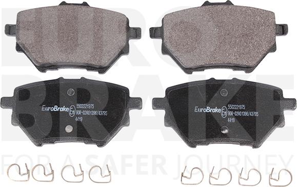 Eurobrake 5502221975 - Kit de plaquettes de frein, frein à disque cwaw.fr