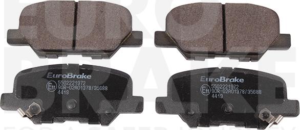 Eurobrake 5502221972 - Kit de plaquettes de frein, frein à disque cwaw.fr